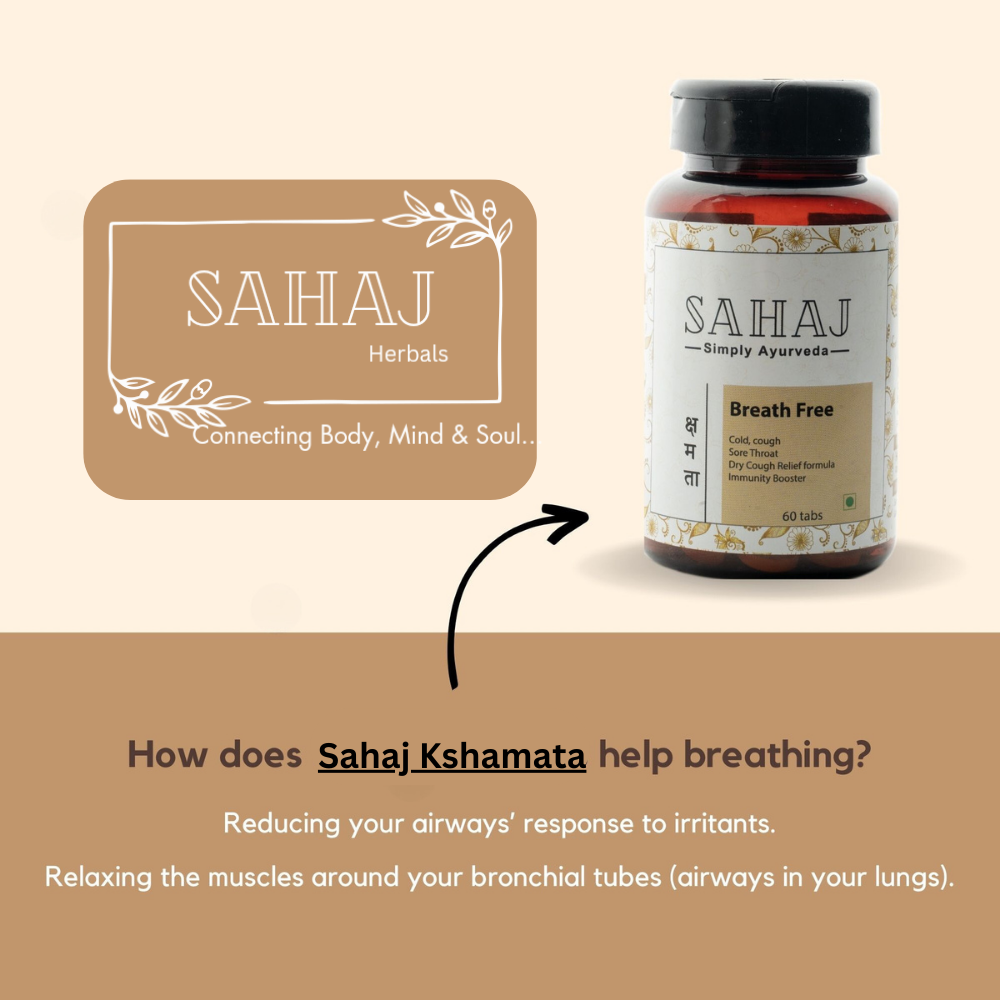 Kshamata Breathe Free Ayurvedic Tablet |Turmeric Extract - 60Veg Tablet