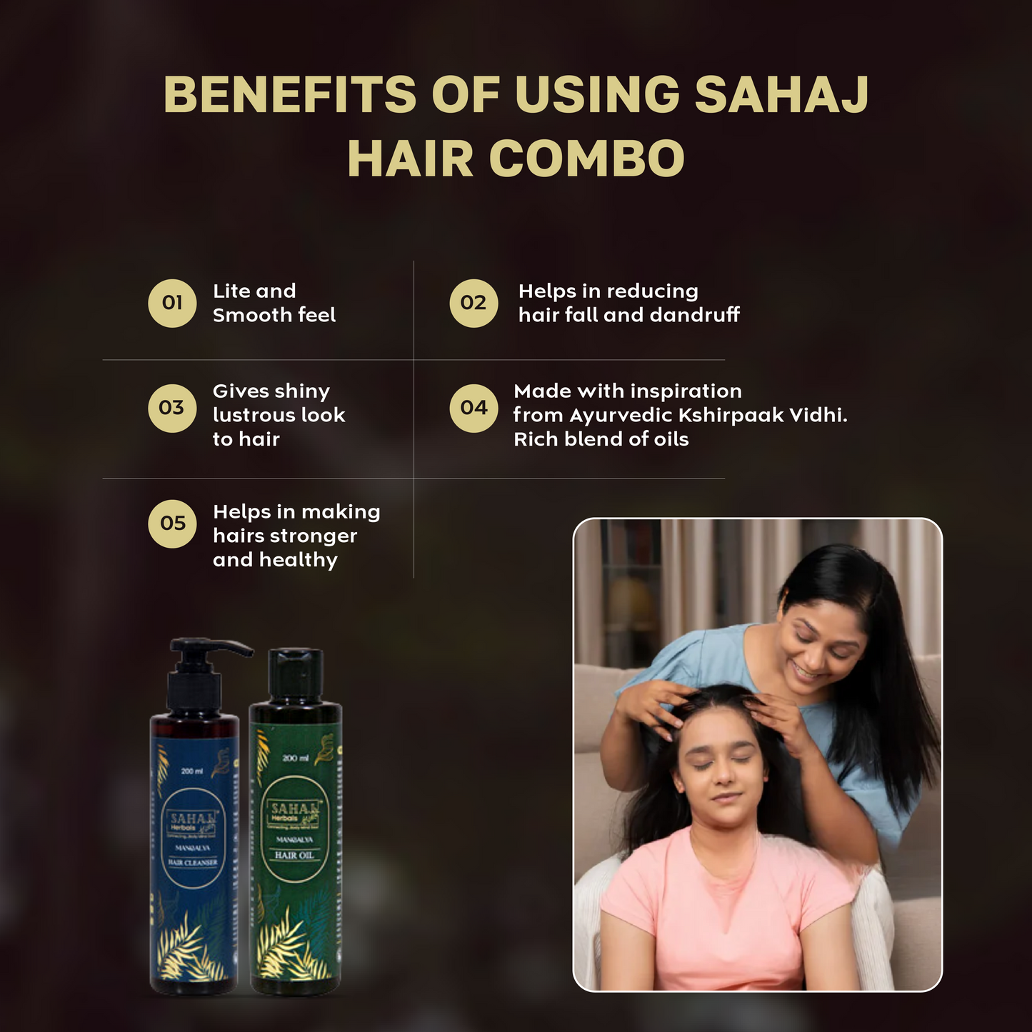 Sahaj Long Hair Combo (Hair Cleanser & Hair Oil)