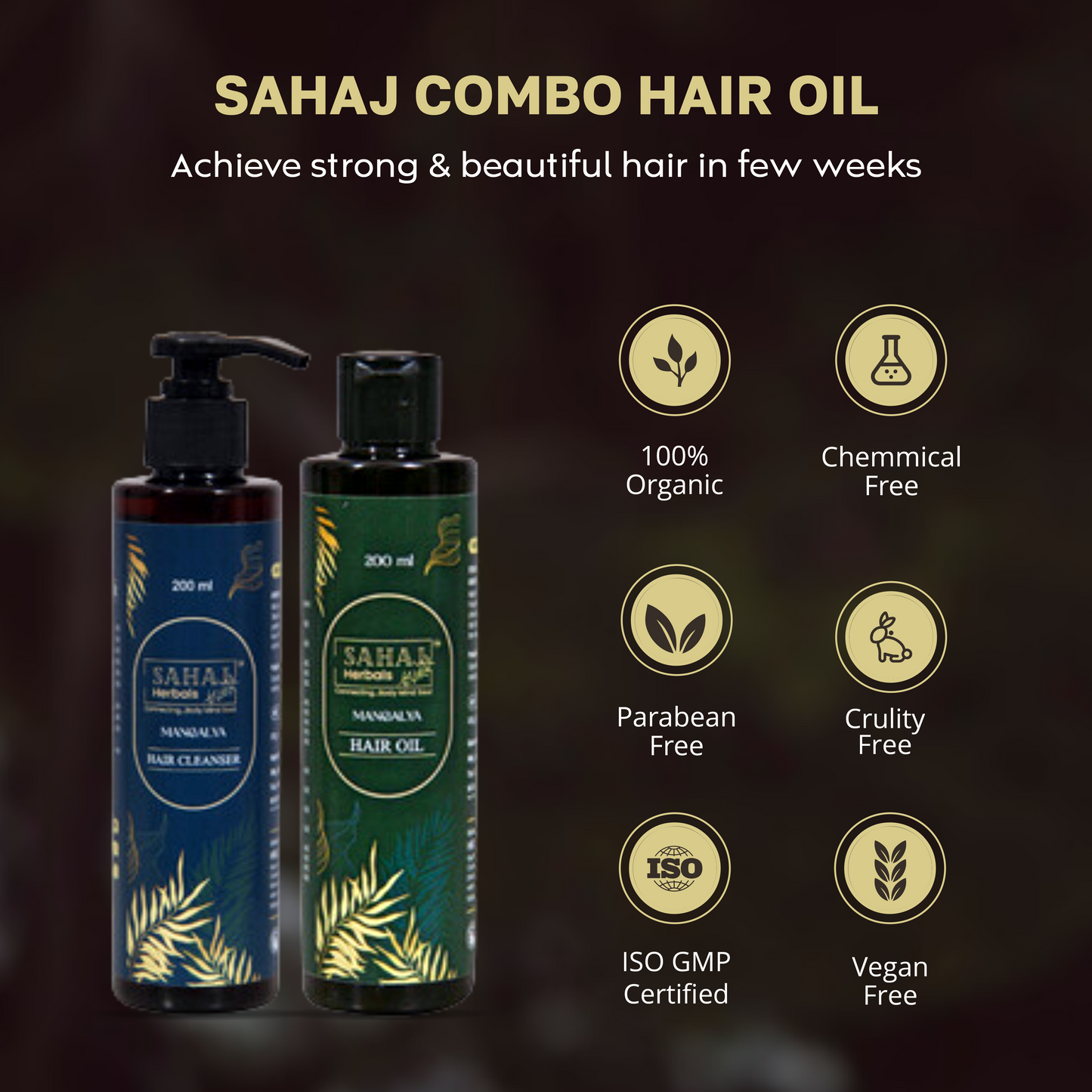 Sahaj Long Hair Combo (Hair Cleanser & Hair Oil)