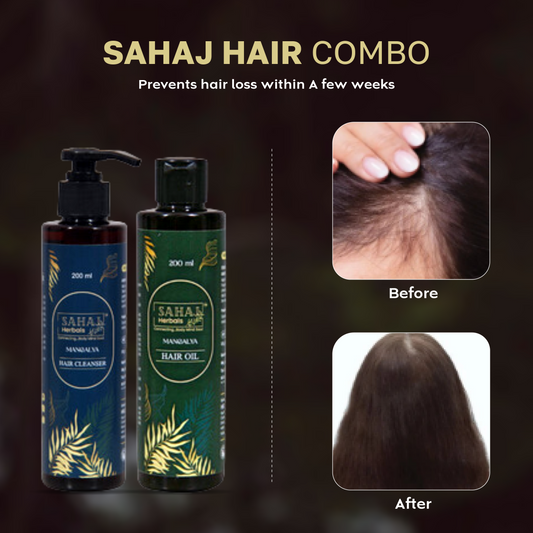 Sahaj Long Hair Combo (Hair Cleanser & Hair Oil)