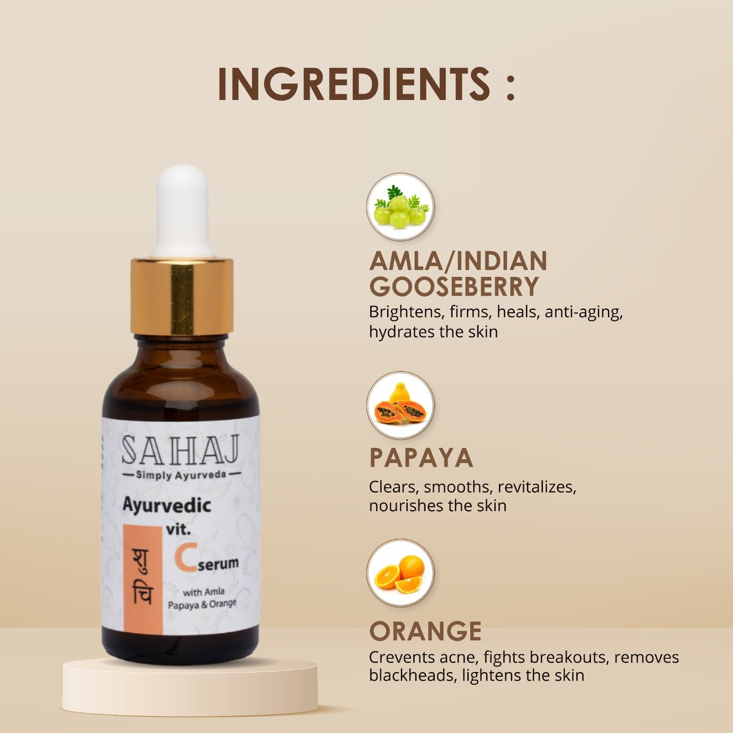 Sahaj Shuchi Radiant Vitamin C Serum A Natural Shield for Brighter Skin