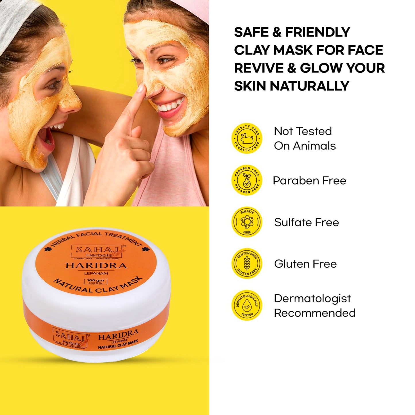 Sahaj Haridra Ayurvedic clay Mask with Turmeric